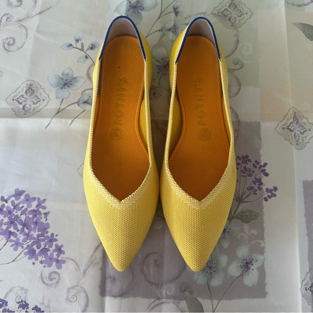 Rothy's The Point Sunshine Yellow Size 9 Pointed Toe